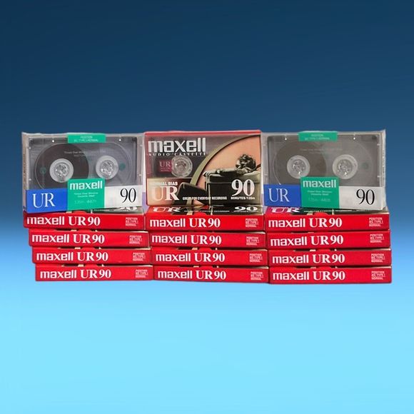 Lot of 15 MAXELL UR90 Normal Bias Blank Cassette Tapes BRAND NEW SEALED - Picture 1 of 7